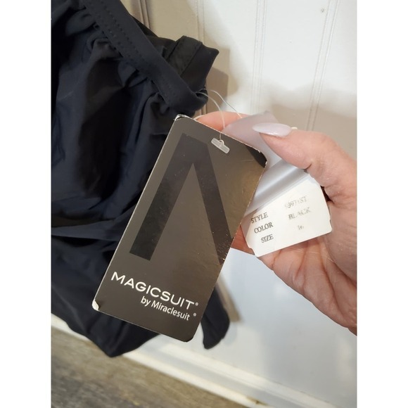 Magicsuit by Miracle Suit Tankini top sz 16 - Picture 4 of 10